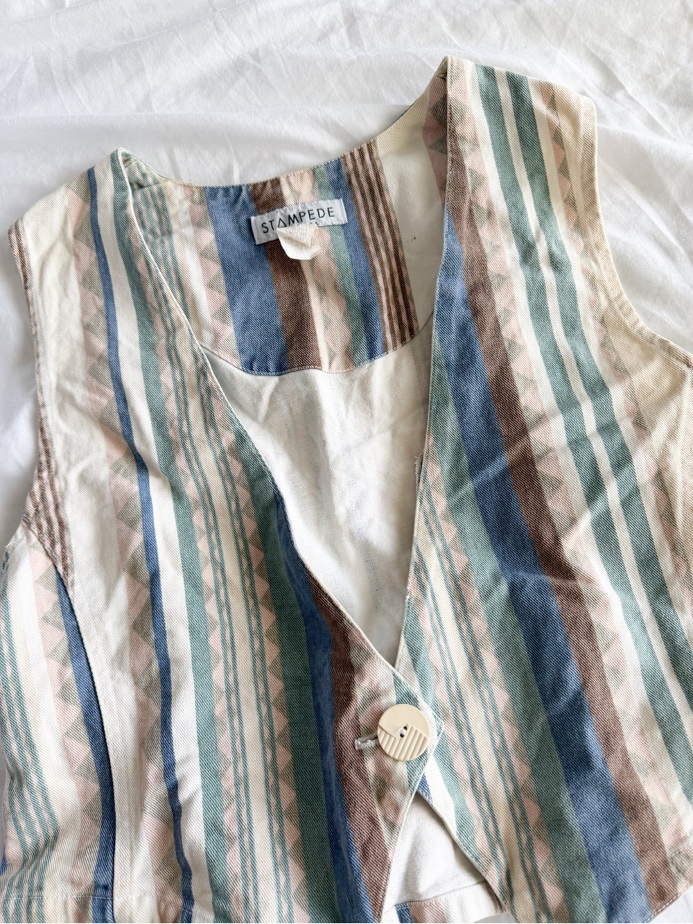 Vintage Stampede 100% Cotton Westernwear Vest